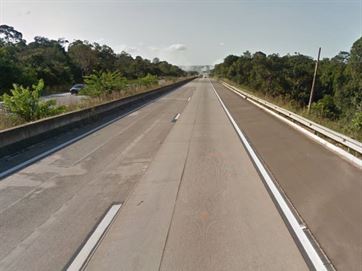 Trecho da BR-101, na Paraíba. Reprodução: Google Street View